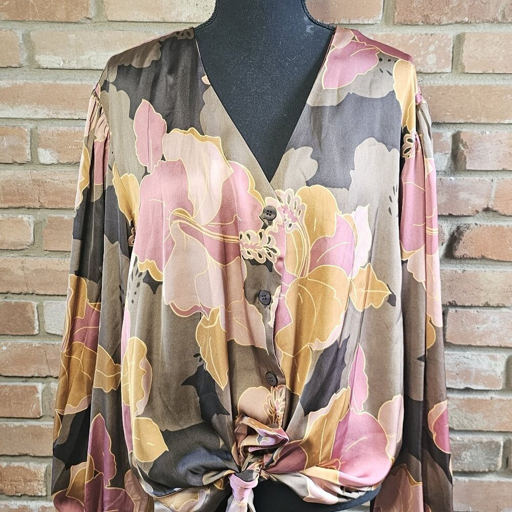 DR2 by Daniel Rainn Tie-Front Blouse – XXL